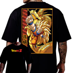 Camisa Goku Dragonball Unissex Algodao Oversized Varias Estampas Vegeta Anime