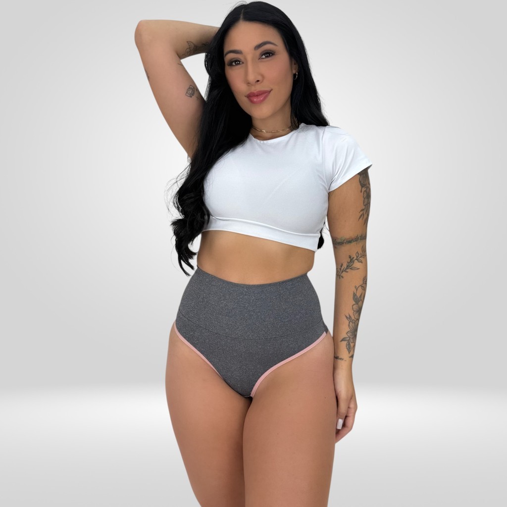 Kit 10 CALCINHAS MODELADORAS CÓS ALTO ÓTIMA COMPRESSÃO SUPLEX LINGERIE FORRO 100% ALGODÃO QUALIDADE PREMIUM KIT 10 E 5