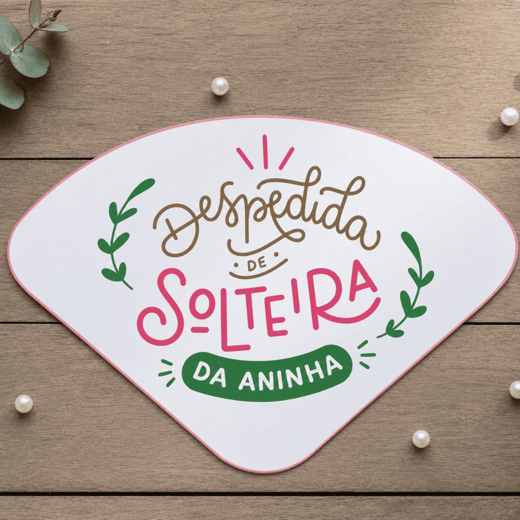 Ventarola Personalizada Despedida de Solteira Leque Festa Chá de Lingerie Decoração Evento