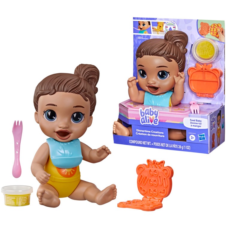 Boneca Baby Alive Hora do Jantar Gigi Giggles Morena - Hasbro G2789