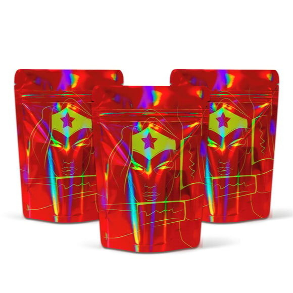 Saquinho Metalizado Zip 10x15cm Lembrancinha Festa Infantil Zip Abre e Fecha Saquinho Vazio Mulher Maravilha