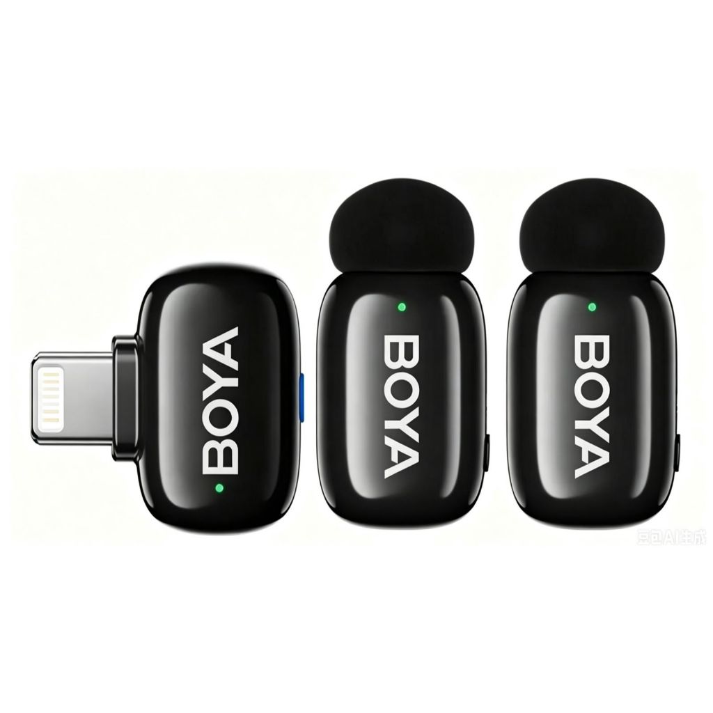 Microfone Lapela Semfio Boya Boyamini Para Ios Preto