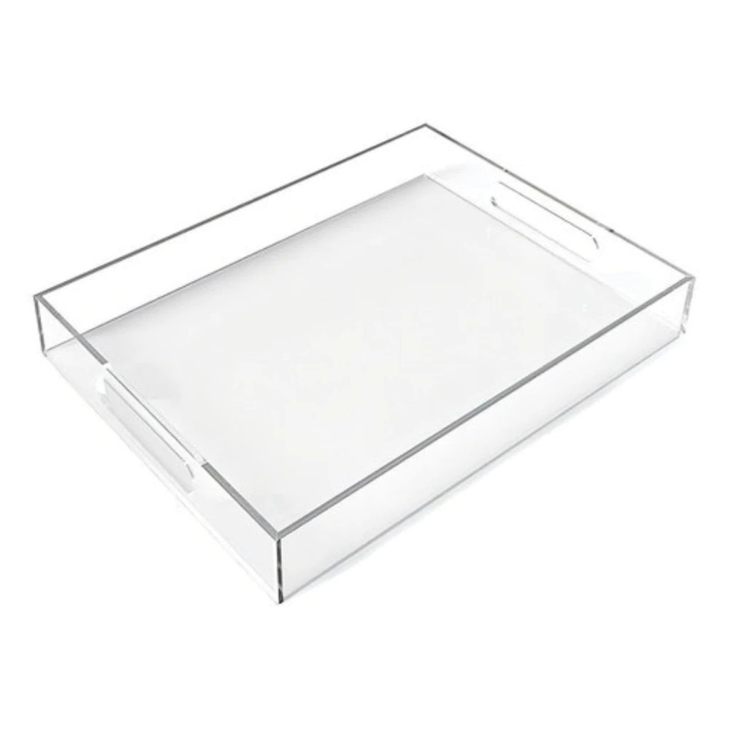 Bandeja Organizadora Acrilico Lisa com Alça 2.4mm 40x30x5cm