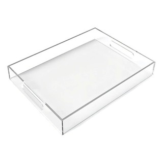Bandeja Organizadora Acrilico Lisa com Alça 2.4mm 40x30x5cm