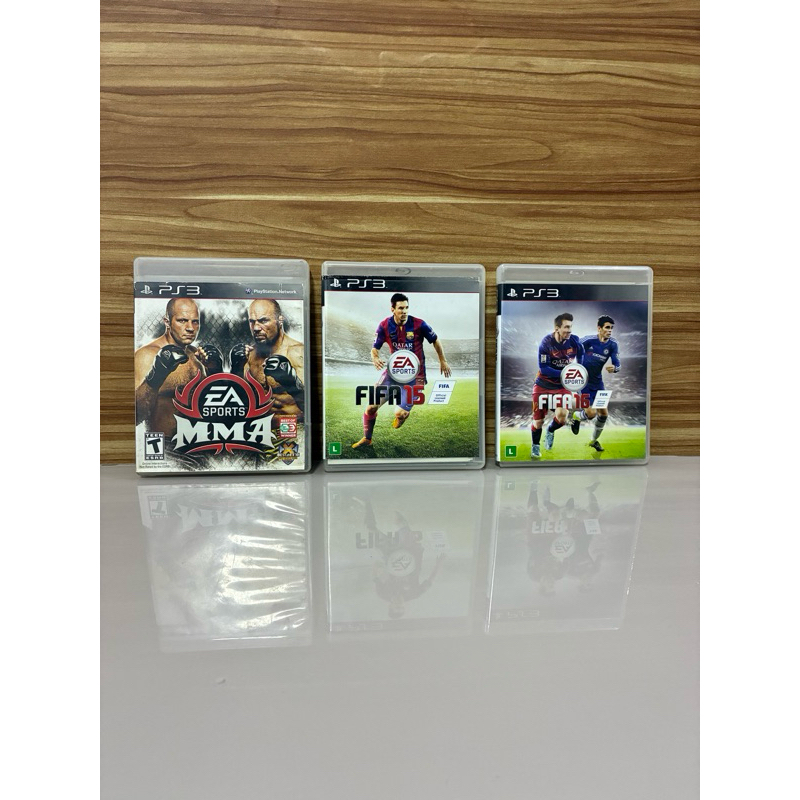 Jogos PS3 Originais (EA Sports MMA / FIFA 15 / FIFA 16) - Completos