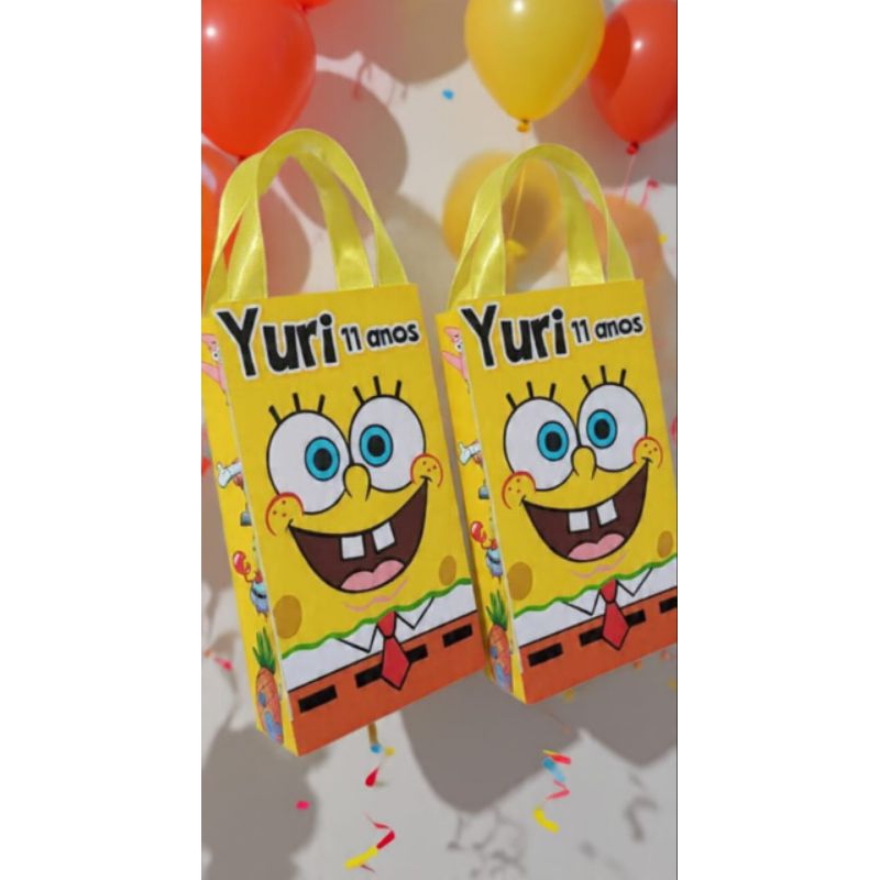 kit 15 unidades Sacolinha Personalizada Bob Esponja Sacolinha Surpresa, Lembrancinhas