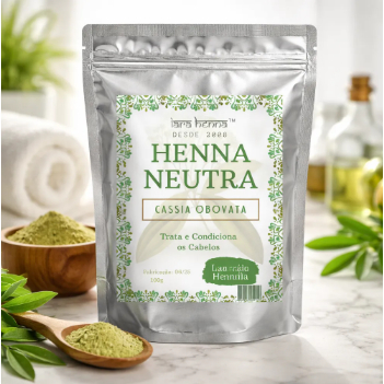 HENNA NEUTRA Sem Cor - Cassia Obovata 100g