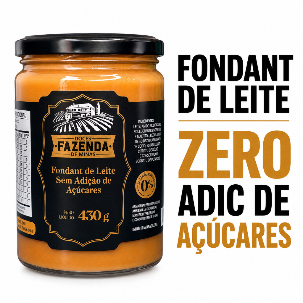 Doces Zero Açúcar - Doce de Leite / Goiabada / Abóbora / Cocadas / Zero Lactose / Fazenda de Minas |
