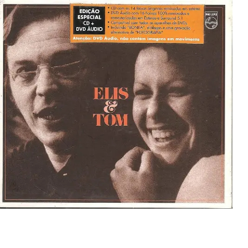 CD + DVD Elis & Tom Remasterizado MPB 2004 Elis Regina Tom Jobim lacrado