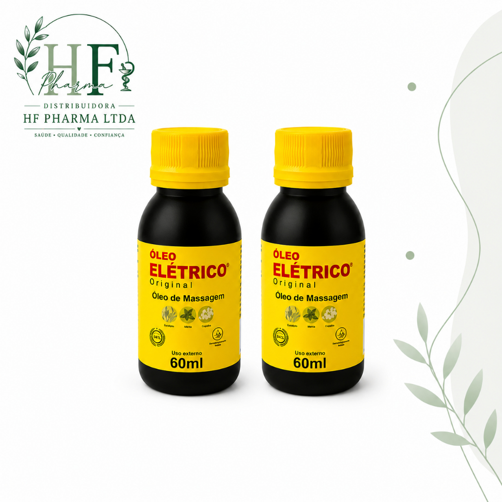 Kit 2 unid - Melhor Óleo para Massagem - ÓLEO ELÉTRICO ORIGINAL 60ml.