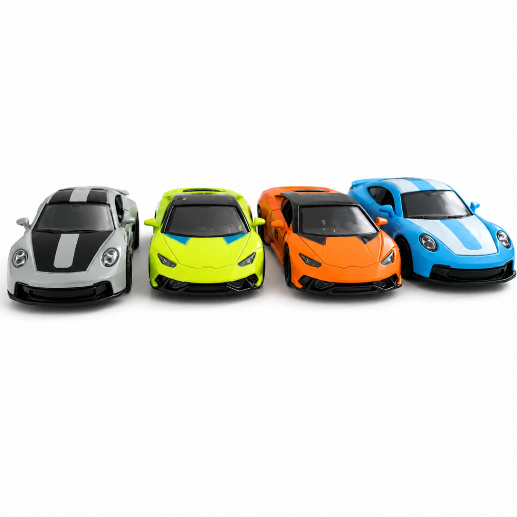 Carrinho Esportivo Miniatura Metal Fricção Escala 1:64 Supercarro Colecionável Infantil