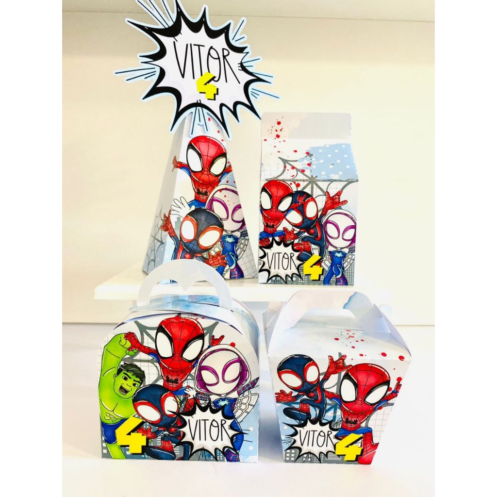 PEGUE MONTE KIT CAIXINHAS PERSONALIZADAS HOMEM ARANHA  \MIMOS, LEMBRANCINHAS ,CAIXINHAS,INFANTIL,KIT FESTA ,ANIVERSÁRIO