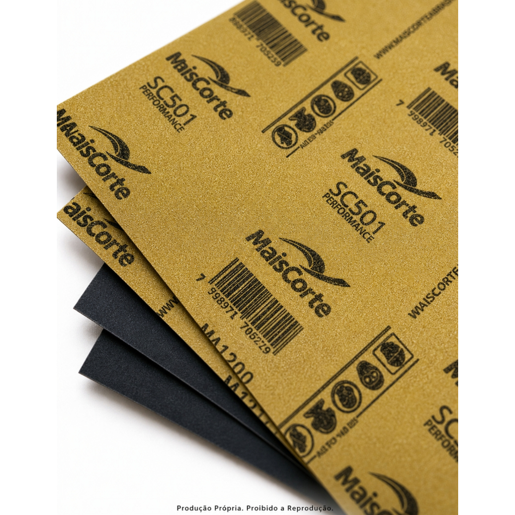 5 Folhas de Lixa D'Água Grão 1500 Carbeto de Silício 230x280mm Polimento Acabamento SC501