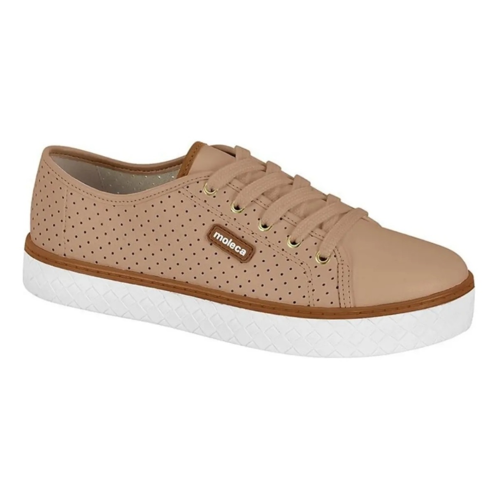 Tênis Sapatênis Moleca Feminino Furinhos Confortavel Original Casual 5712205