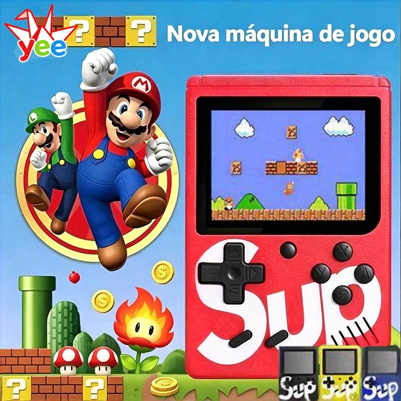 Mini Video Game Sup Game Box 400 Jogos Em 1 Portátil Jogos Antigos Clássicos Antigos Anos 80