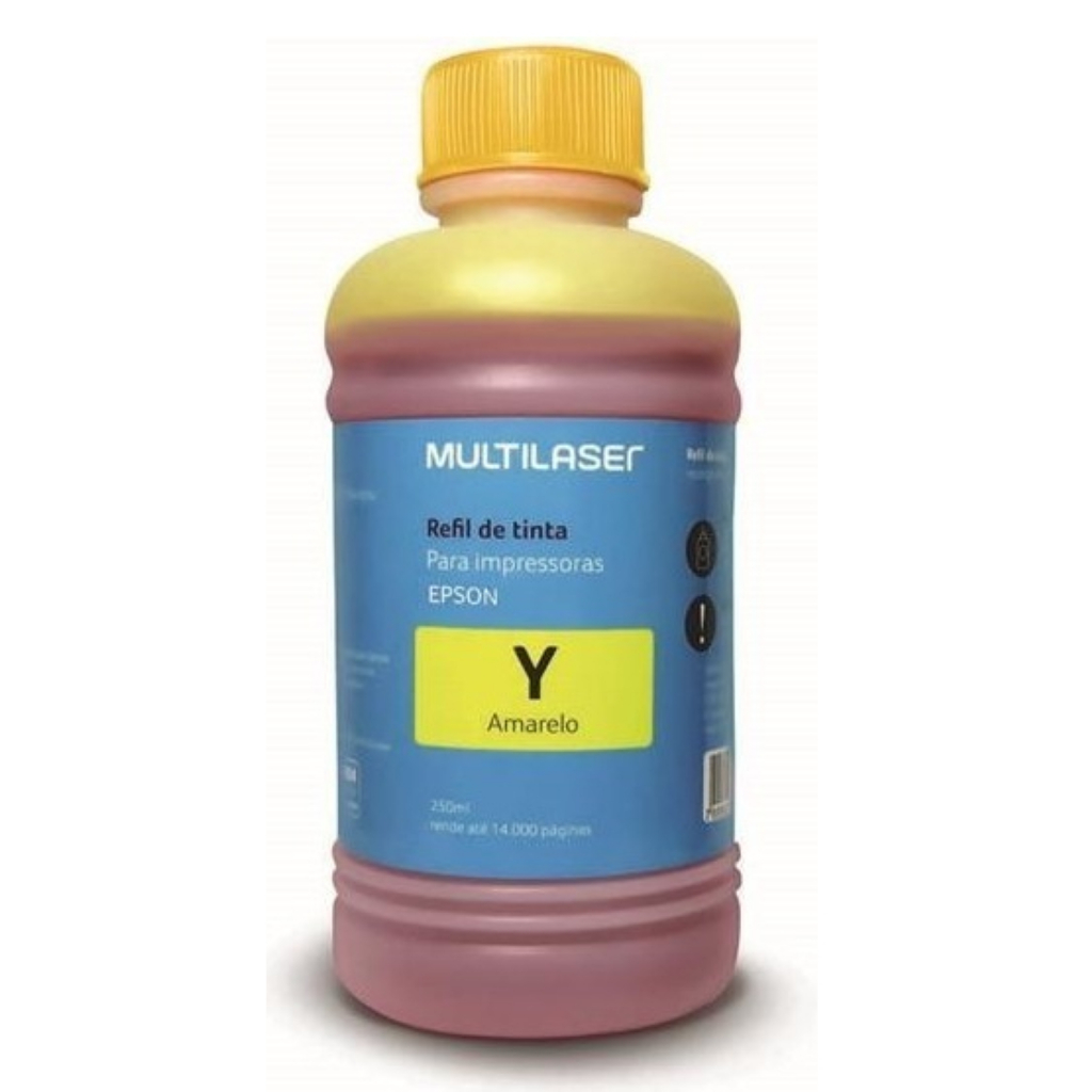Refil De Tinta Para Impressoras Epson 250ml Amarelo - Rf016
