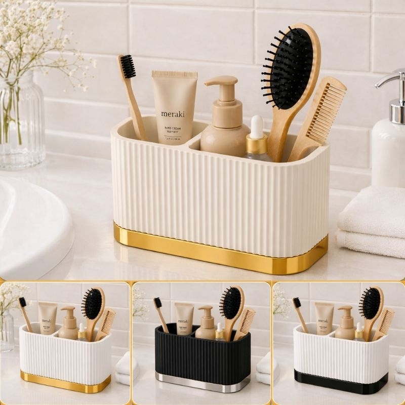 Organizador Multiuso Porta Escova Pente Cabelo Maquiagem Banheiro Dente Escritório Caneta Decorativo