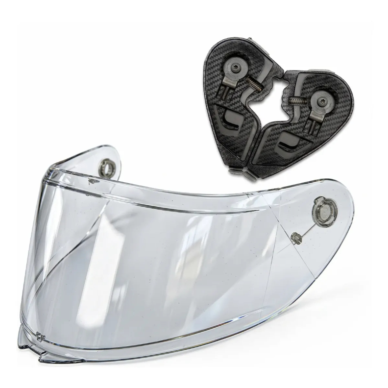 Kit Viseira Capacete Helt Polar Avant Glass Ebf X Troy Ff526 Mais Reparo Fixação Cor Cristal