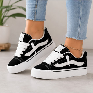 Tenis Feminino knu Retro Elegante Skate Casual Confortavel Macio Trabalho Escola Passeio Oferta