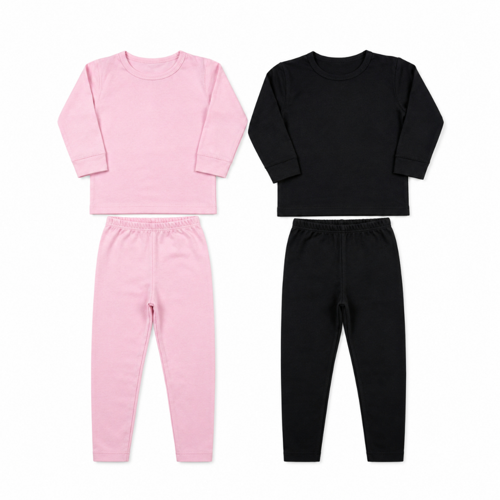 Kit Térmico Infantil Inverno Menina Menino Conjunto 2 Peças Básico Confortável Inverno meia estação