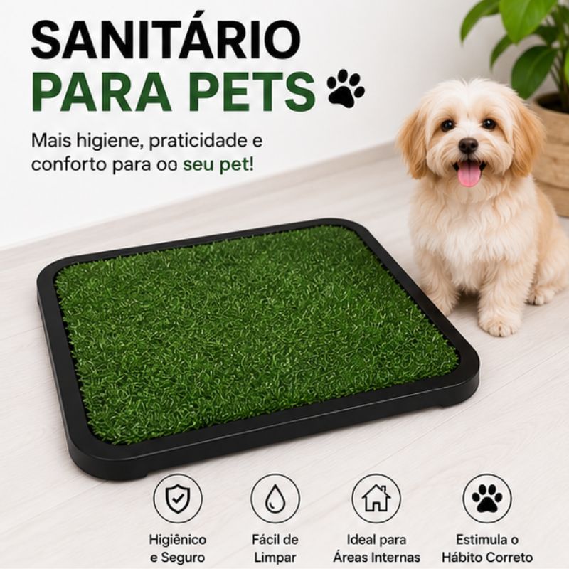 Sanitário Canino Xixi Garden Lavável Grama Sintética (Tam GG) - Refil - BRIE PET