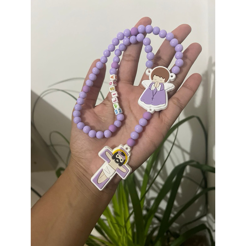 Terço Personalizado com Nome | Lembrancinha para Batizado, Crisma e Primeira Comunhão