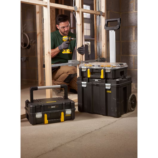 Torre Armazenamento Stanley Pro Stack Fatmax 3 Peças Modular com Rodas e Divisória FMST1-80103 — imagem 2 de 2
