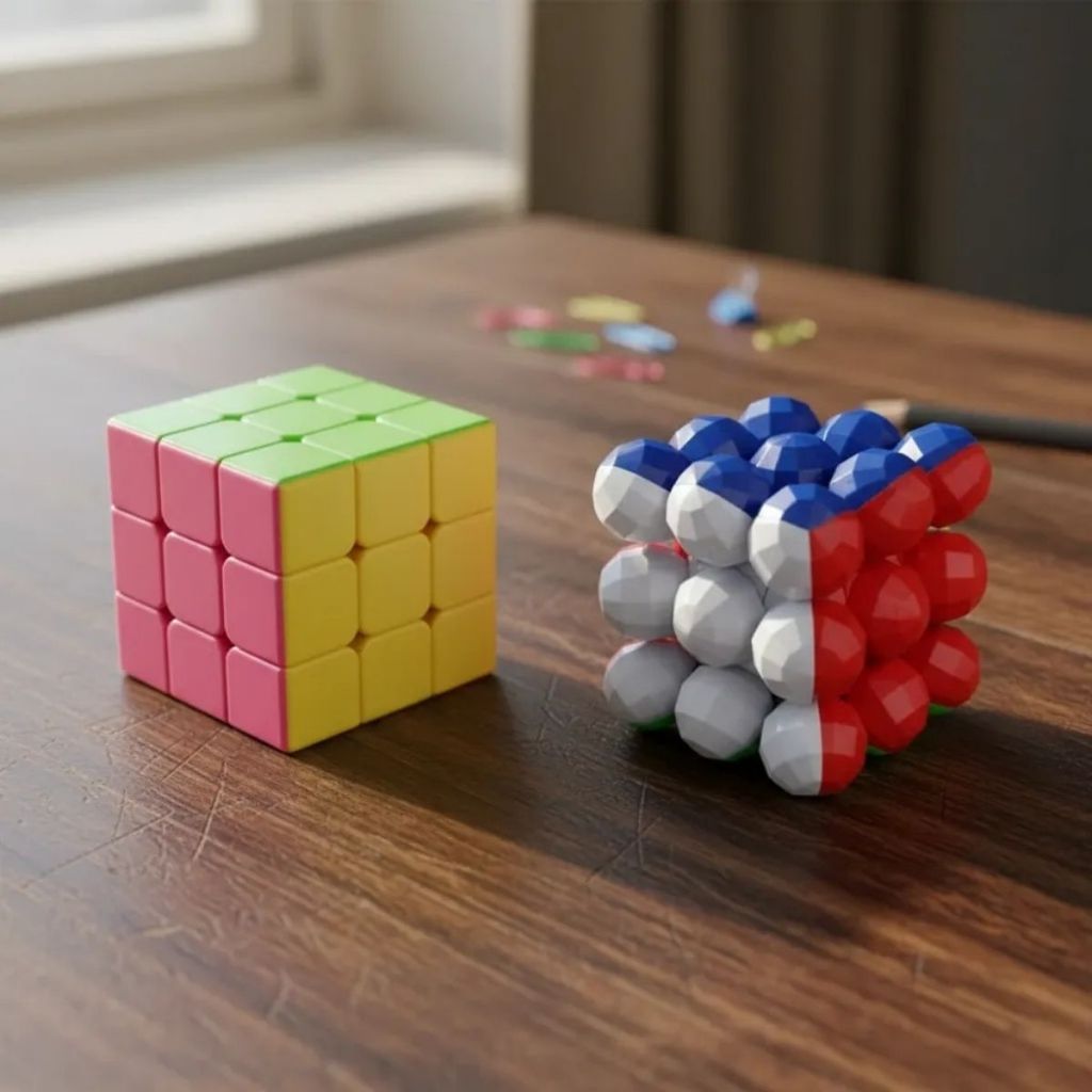 Cubo Mágico Esferas Bolinha Cubo Mágico 3x3x3 Didático Brinquedo Divertido Anti-stress Cubo Magico