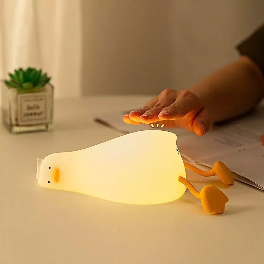 Luminária LED Pato Preguiçoso Recarregável Touch KREIZ KR104