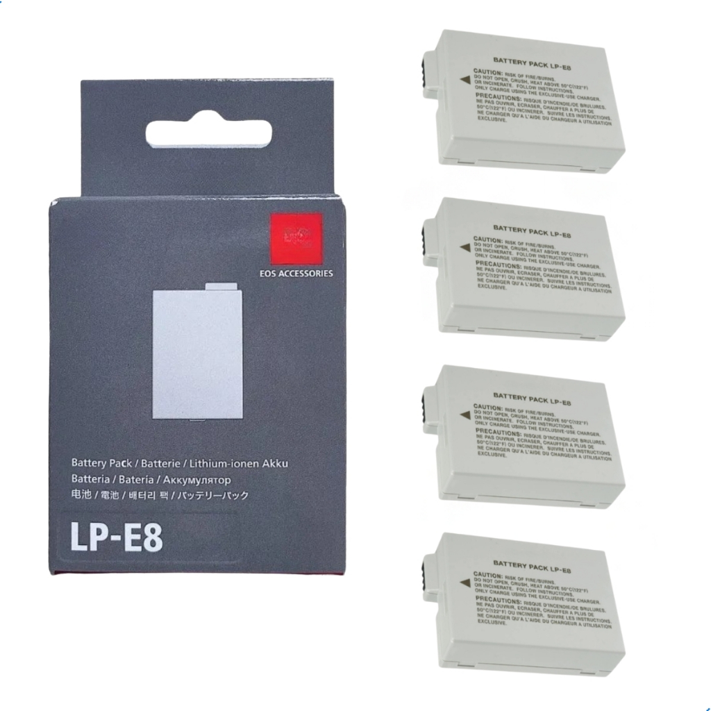 4 Baterias Lp-e8 Para Canon T2i, T3i, T4i, T5i, X4, X5