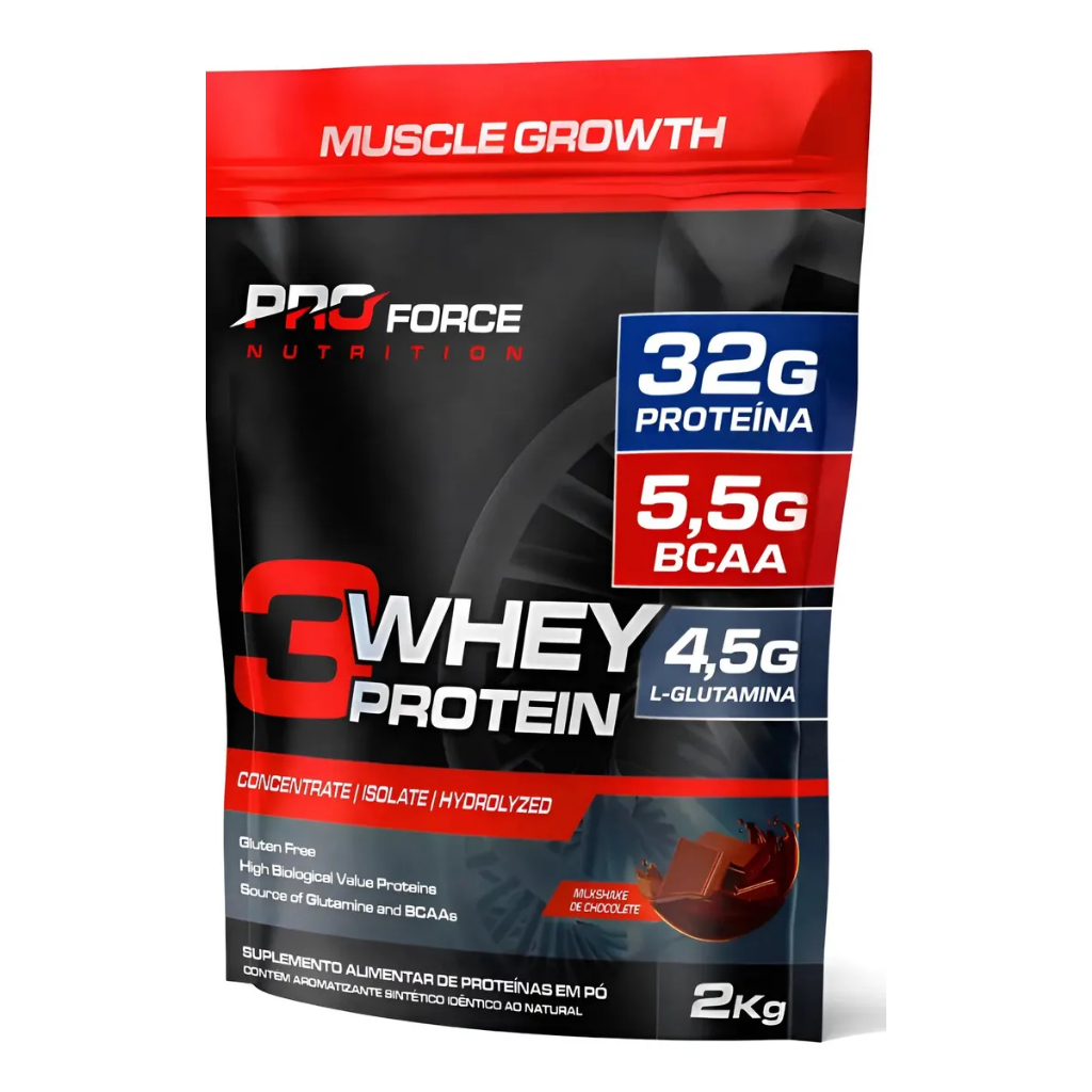 Whey Protein Com 32g De Proteína 2kg - Pro Force Nutrition choco maltine