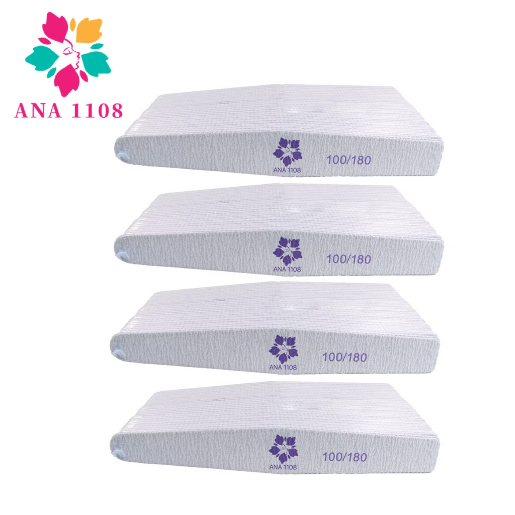 ANA1108 LIXA De Unha Bumerangue100/180 Lavável Profissional Para Unhas Nail Acrigel Porcelana Fibra
