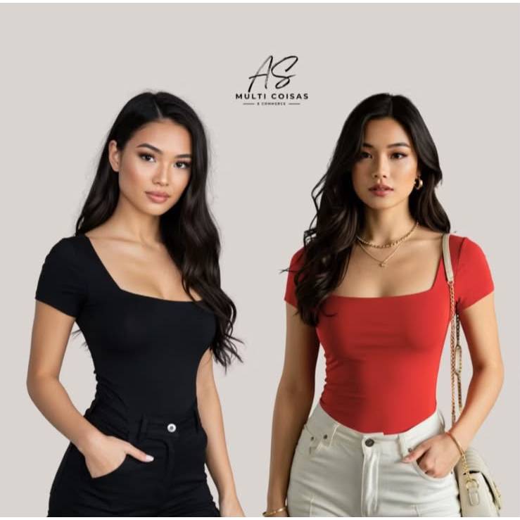 KI 2 BABY LOOK CASUAL GOLAQUADRADDA VARIAS CORES