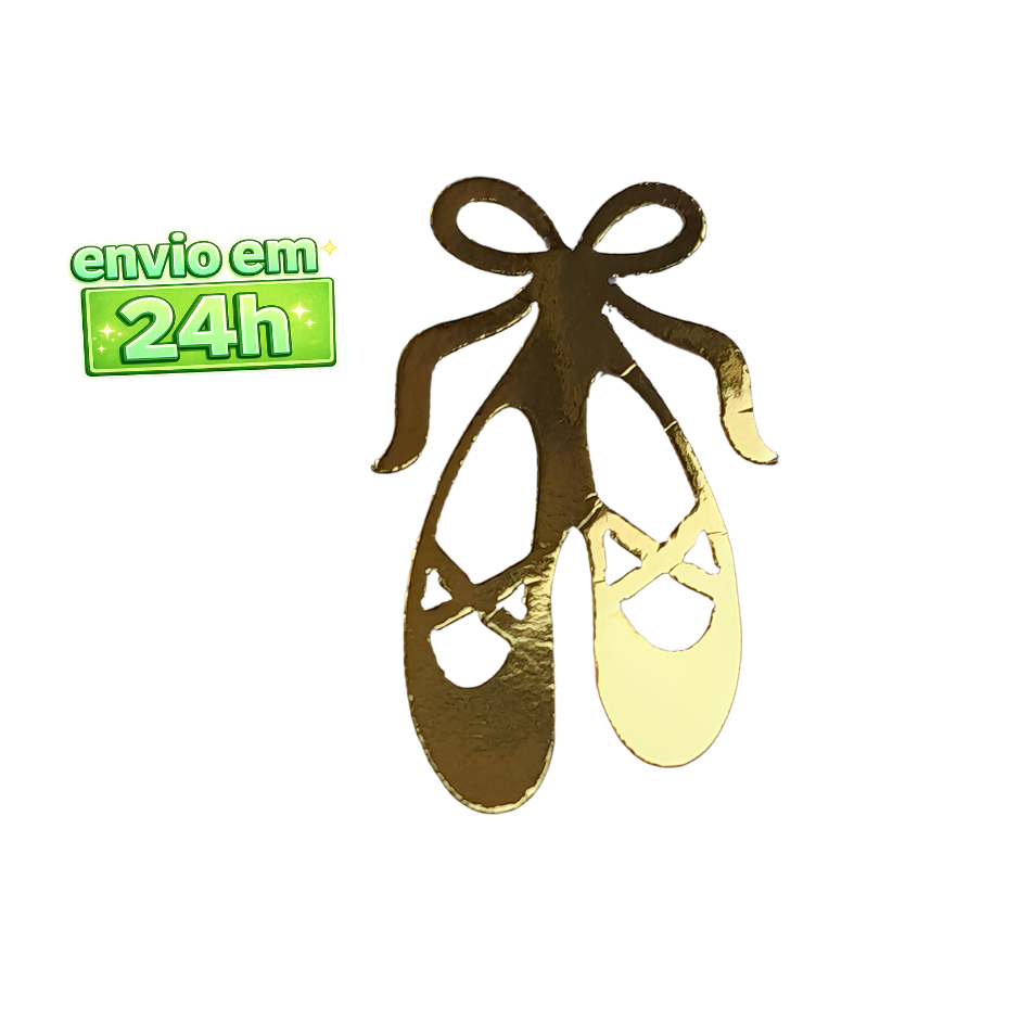 20 Apliques Sapatilha de Bailarina em Papel Lamicote 250g