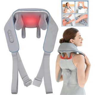 Massageador lombar pescoço Colete Shiatsu Massageador Cervical Ombros Lombar Pescoço Infravermelho Elétrico Bivolt