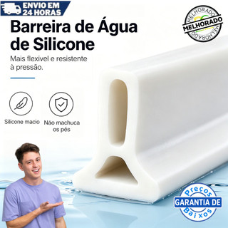 Fita Barreira de Água para Banheiro 1,5M/3M de Silicone para Banheiro Fita Vedação Imperm…