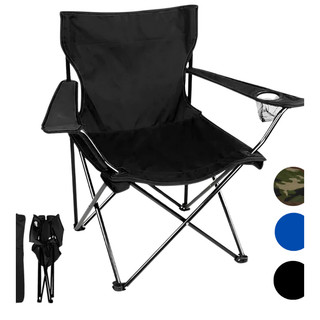 Cadeira de Camping Dobrável Portátil 120kg Oxford 600D com Bolsa