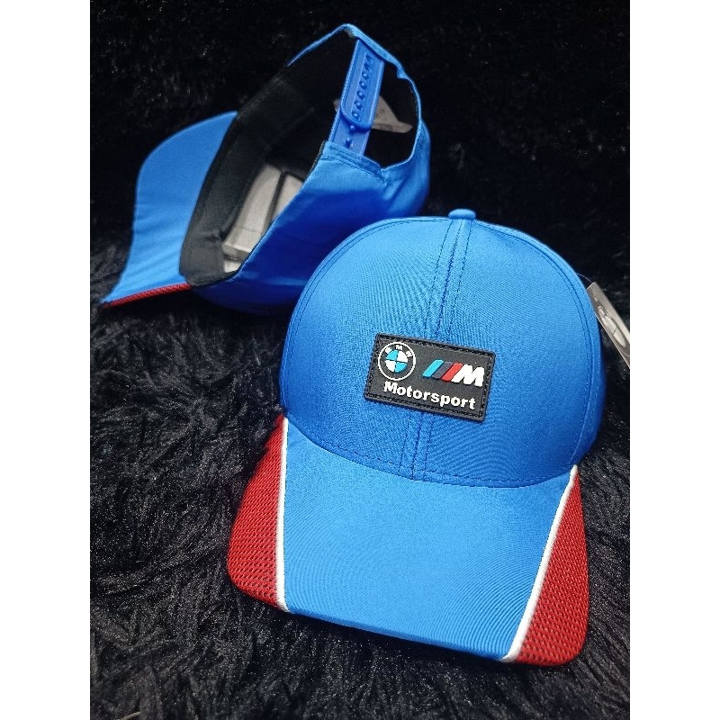Boné da BMW Bombeta BMW MotorSport Aba Curva Fecho Snapback Tradicional Ajustável