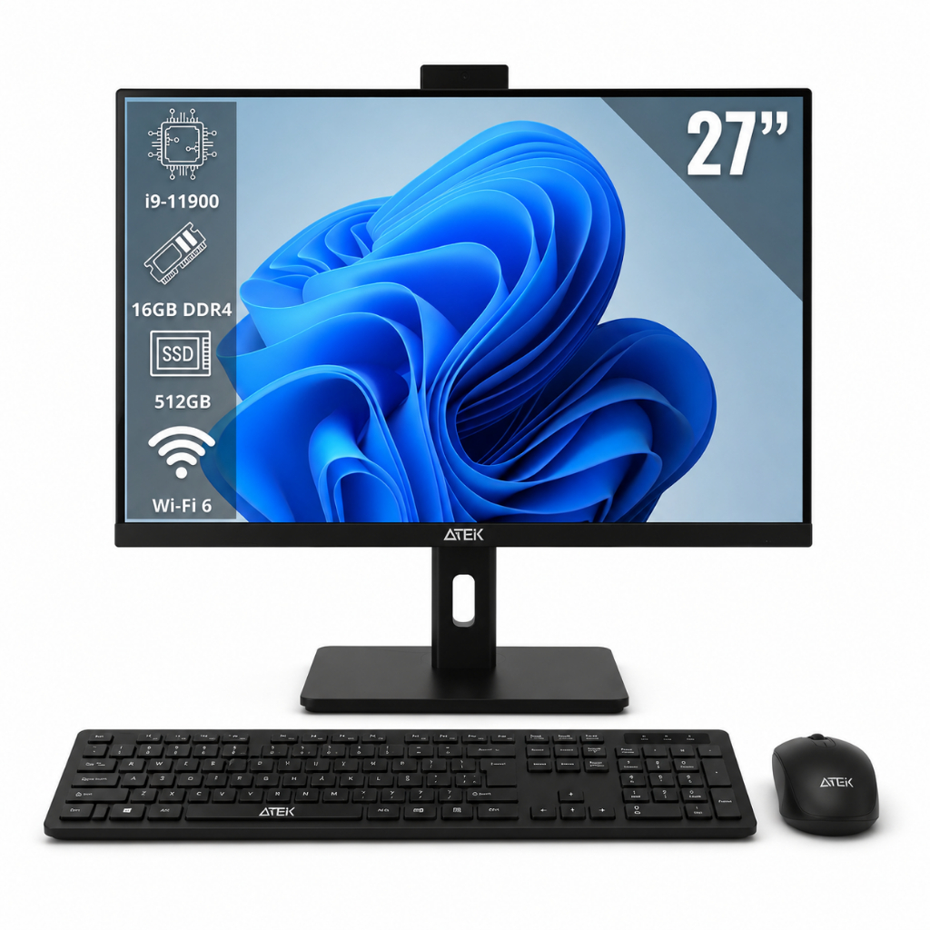 Computador All in One 27" Full HD i9-11900 SSD 512GB 16GB RAM Webcam Som Integra