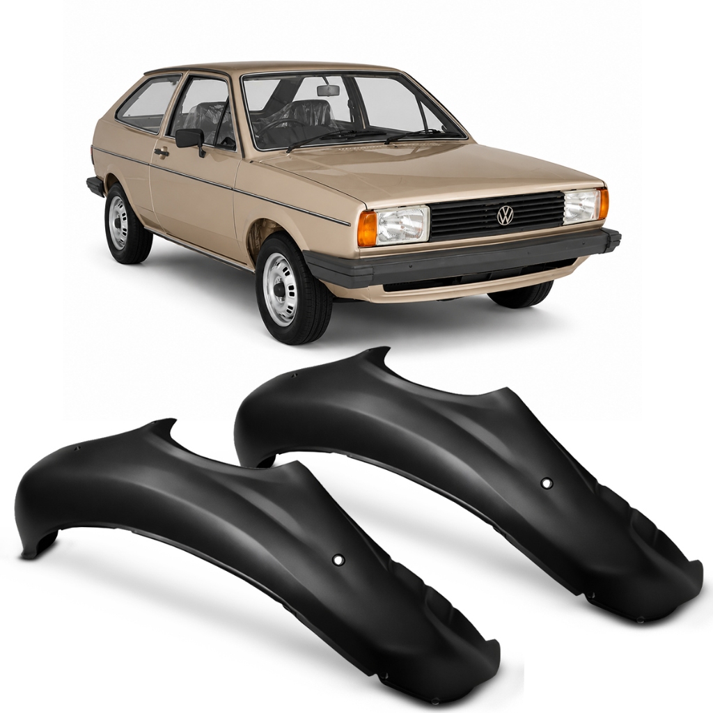Parabarro Dianteiro Gol Parati Saveiro Voyage 1980 a 1996 Preto Semirrígido
