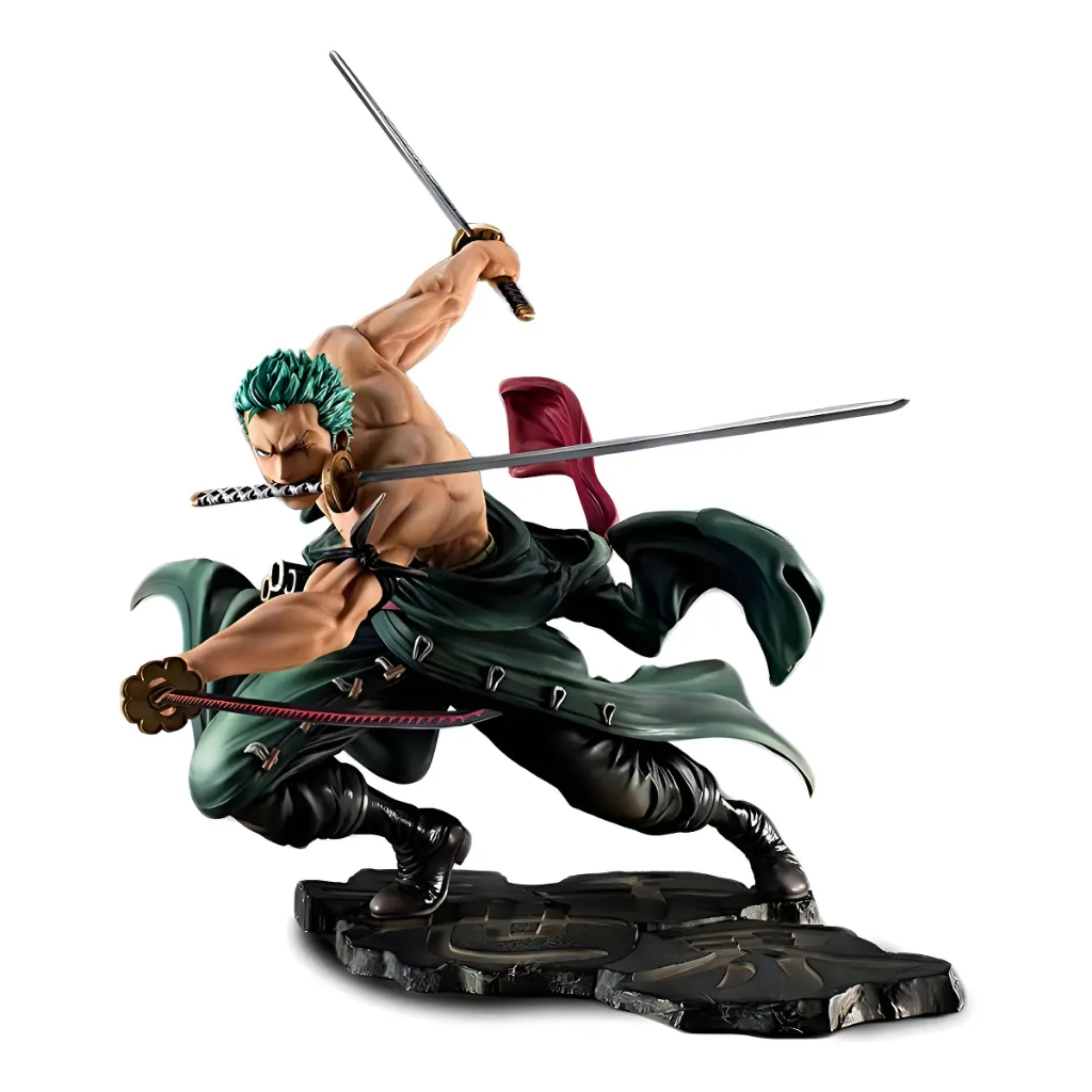 Figura Roronoa Zoro One Piece Action Figure Colecionável Anime Espadas Detalhado Premium