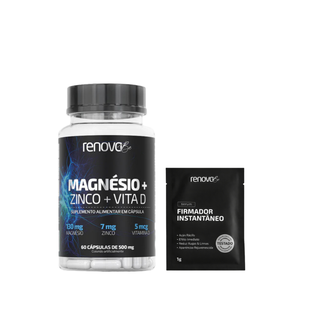 Kit 1 Magnésio + Vita D + 1 Sachê Firmador