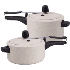 Kit 2 Panelas de Pressão 3 e 4,5L Brinox Cerâmic Life Vapt Vanilla - 2pçs