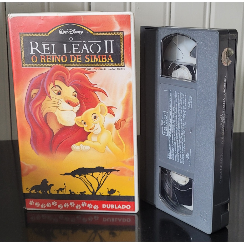 Antiga Fita VHS O Rei Leão 2 O Reino de Simba Clássicos Disney Dublado