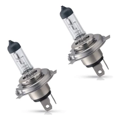 Par Lâmpada Farol Alto e Baixo H4 12v 55/60w Halógena Automotiva Alto E Baixo