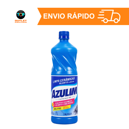 Limpa Cerâmica Piso Rejunte Lavanda 1L Remove Encardido Sujeira Mancha Uso Doméstico Azulim