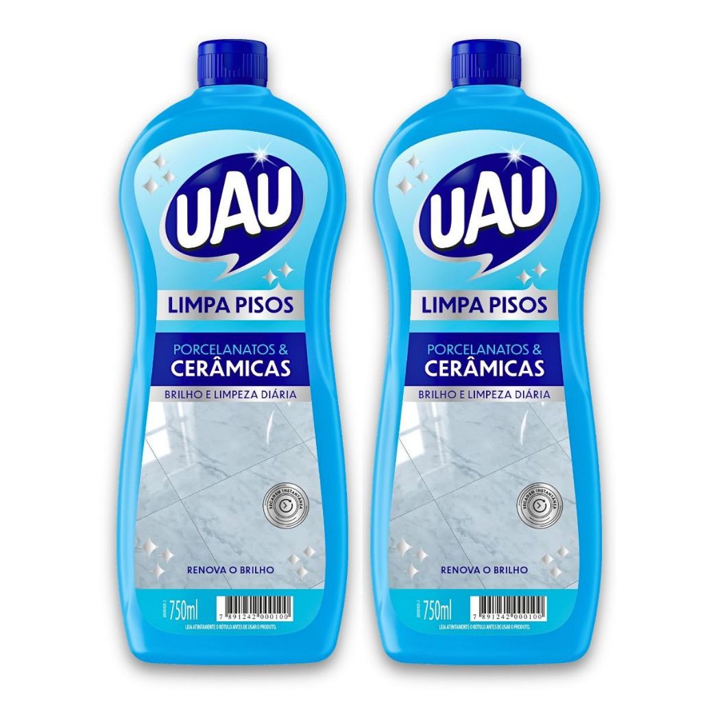 Kit 2un Limpa Pisos UAU Porcelanatos e Cerâmicas 750ml