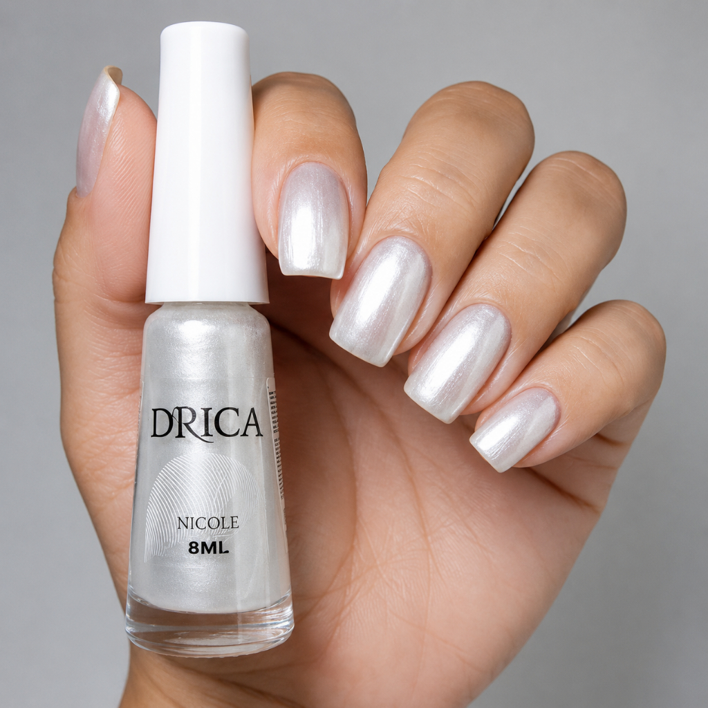 Kit 3 Esmaltes Drica Francesinha Branco Transparente Pérola