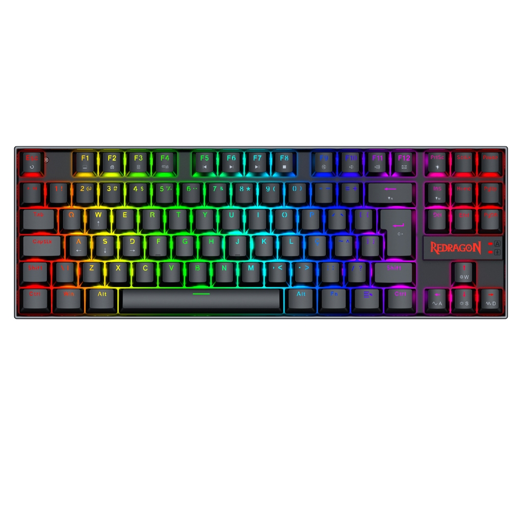 Teclado Magnético Redragon Kumara 8k 0.01m Rapid Trigger Rgb, SnapTap, ABNT2 portugues Brasil