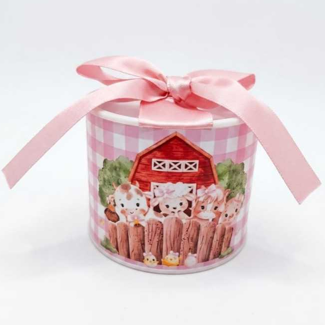 KIT MINI TUBOLATAS PERSONALIZADAS 5X6 - FAZENDINHA MENINA ROSA/LEMBRANCINHAS/ANIVERSÁRIO / FESTAS
